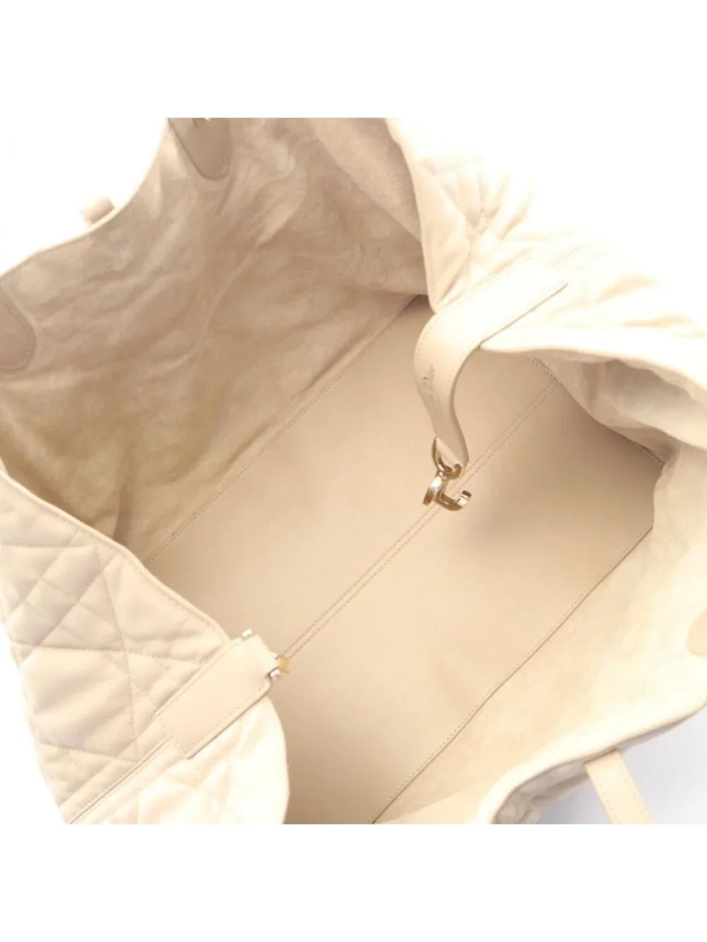 Dior Tote Toujours Large Micro Cannage Beige Leather